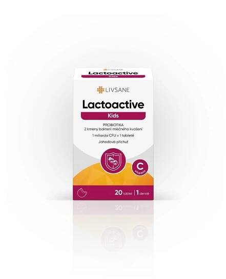 LIVSANE Lactoactive Kids PROBIOTIKA tbl.20 cena od 159 Kč