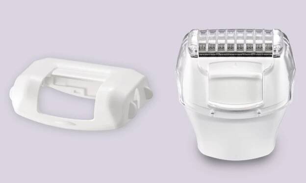 Panasonic ES-EY30A-V503 Panasonic ES-EY30A epilátor se 3 nástavci (dvojité disky, flexibilní široká hlava, holicí hlava, výsuvný trimr, linka bikin, verze 2023), fialová 9