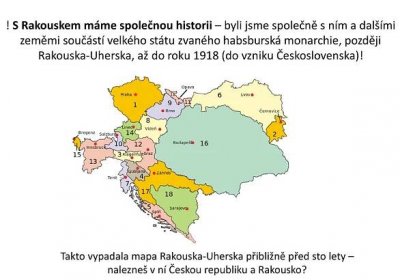 Takto vypadala mapa Rakouska-Uherska přibližně před sto lety – nalezneš v ní Českou republiku a Rakousko