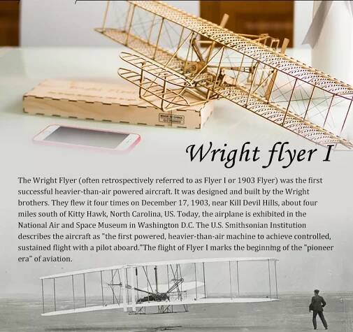 1:24 Wright Flyer-I - dřevěný model jen za 696 Kč ✅| Vyberte si RC sety letadel na BigHobby.cz
