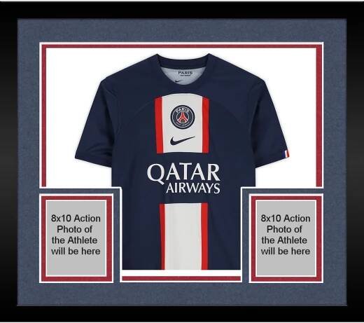 Framed Neymar Paris Saint-Germain Autographed Nike 2022-23 Blue Jersey