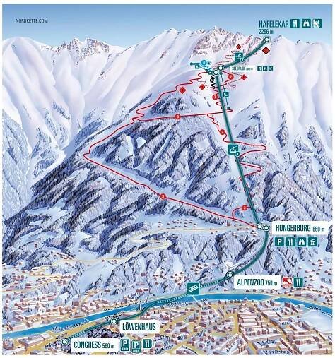 Nordkette (Innsbruck) Zimní Alpy