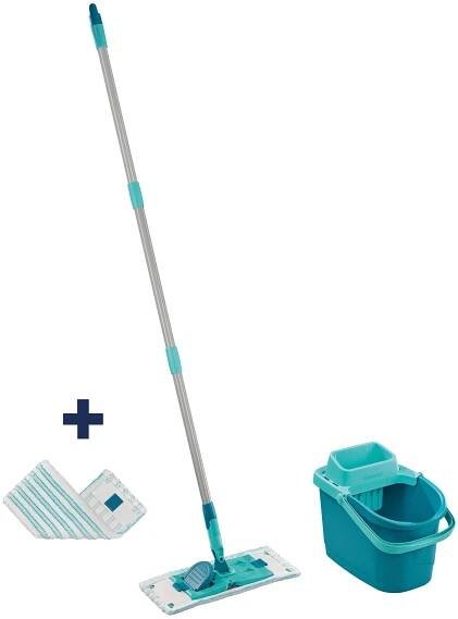 ČISTICÍ SADA NA PODLAHY - tyrkysová, Basics, plast (33/148cm) - Leifheit