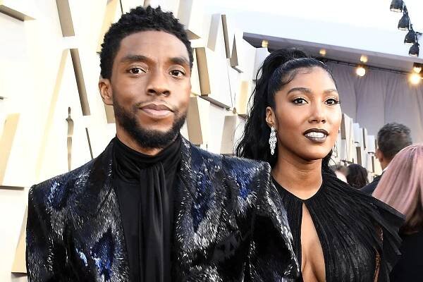 Chadwick Boseman and wife Taylor Simone Ledward