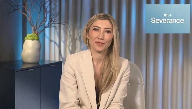 Dichen Lachman talking to The Post about "Severance." 
