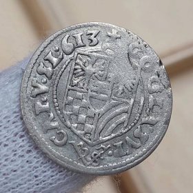 3 krejcar 1613 Karel II - Numismatika