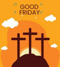 Good Friday Three Crosses Vector Template