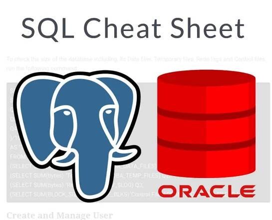 SQL Cheat Sheet - Oracle SQL & PostgreSQL Commands & Examples
