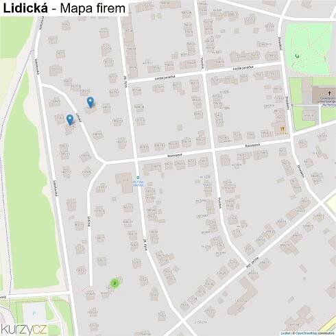 Lidická - mapy | Kurzy.cz