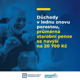 Důchody v lednu znovu porostou, průměrná starobní penze se navýší na 20 700 | Kurzy.cz