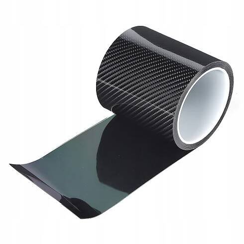 OCHRANNÁ PÁSKA FÓLIE CARBON SILNÁ NA PRAHY SLOUPKY SAMOLEPICÍ 10CM 3M