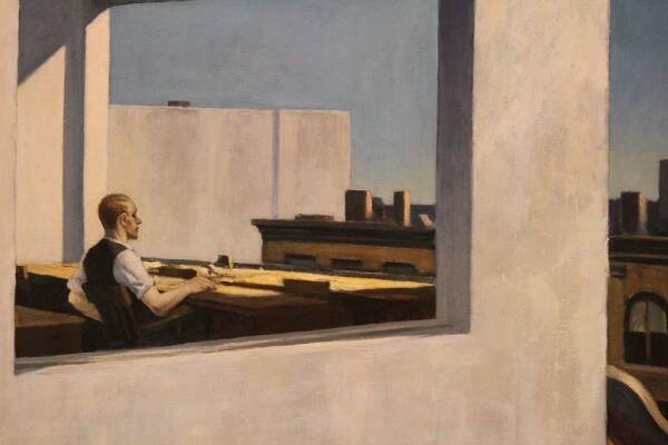 Office in a Small City Painting of Edward Hopper
