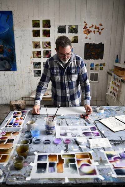 David Burke in his Studio