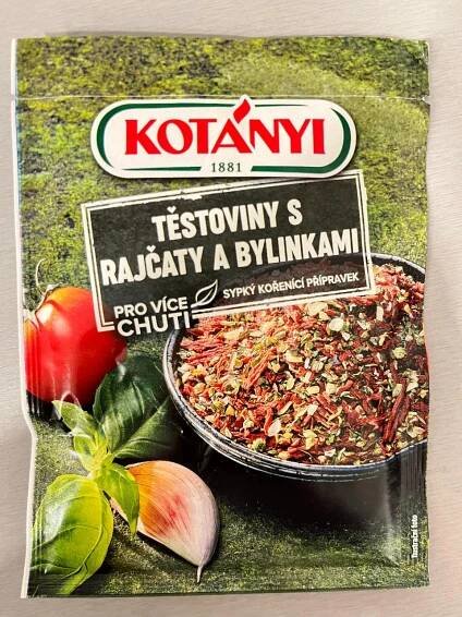 Těstoviny s rajčaty a bylinkami sypký kořenící přípravek Kotányi