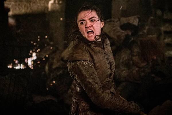 Maisie Williams as Arya Stark in a scene from "Game of Thrones," Sunday.