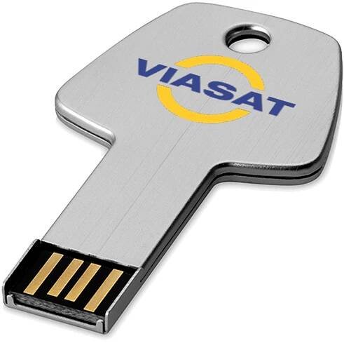 Obrázky: Stříbrný hliníkový USB flash disk 4GB, tvar klíče, Obrázek 4