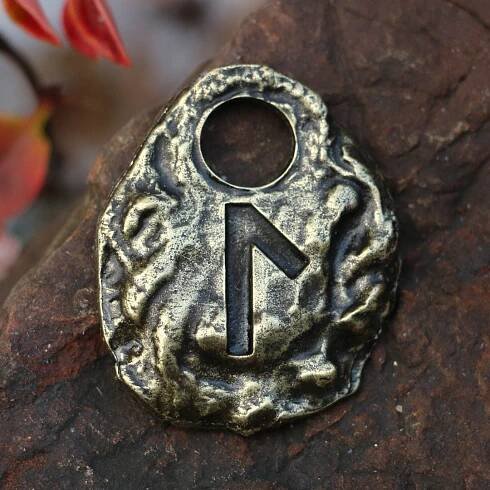 LAGUZ - RUNOVÝ AMULET ZINEK STAROMOSAZ - RUNY - ŠPERKY