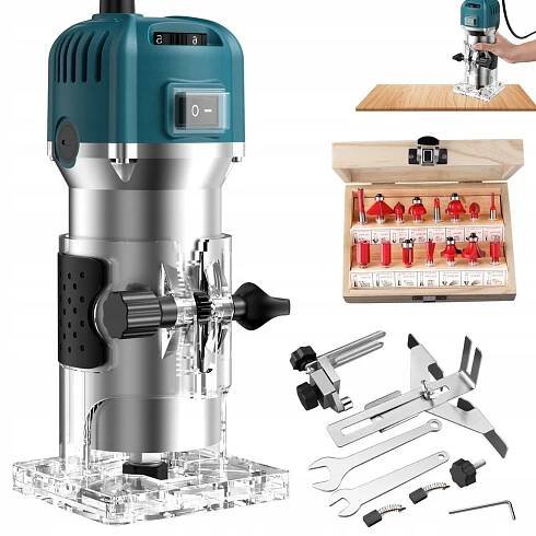 HORNÍ FRÉZKA 800 W VÝKONNÝ ZASTŘIHOVAČ PRO ŘEZÁNÍ + 15 FRÉZ