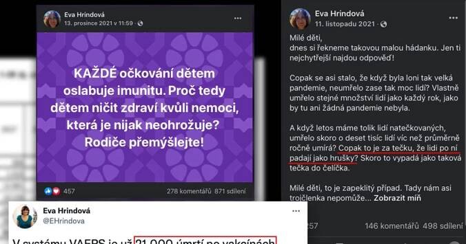 ‚Naštvaná matka‘ šíří zprávy o tisících mrtvých po očkování. Odkazuje ale na neověřená čísla