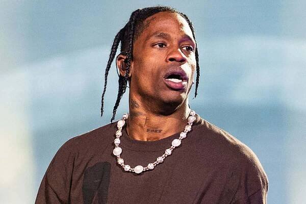Rapper, singer, and producer Travis Scott at a festival in the city.