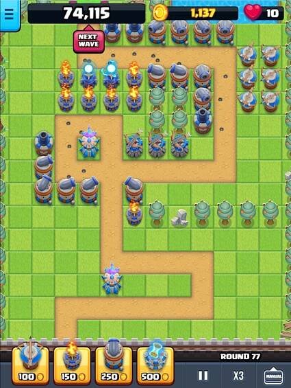 Endless Siege Tower Defense Game Screenshot.