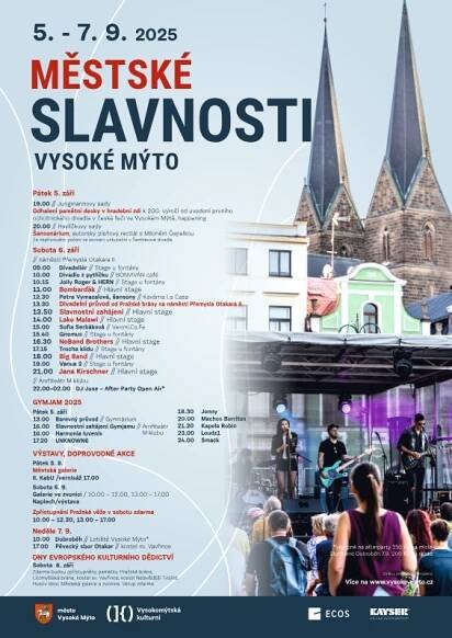 Městské slavnosti Vysoké Mýto, 5.–7. září 2025 – Město Vysoké Mýto