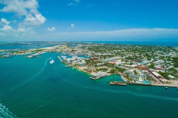 Letecká dron fotografie z Key West Florida Usa úžasný pohled — Stock obrázek