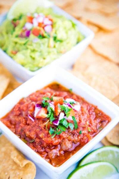 salsa in a bowl ready to eat