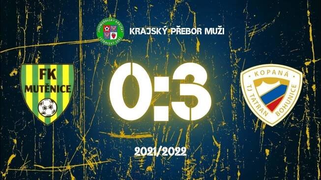 Sestřih FK Mutěnice - TJ Tatran Bohunice