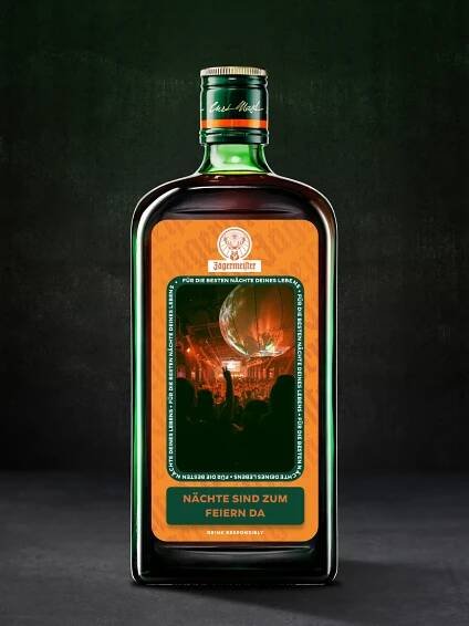 Jägermeister Etikettenflasche 0,7L - Mit eigenem Text & Bild