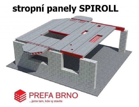 stropy PREFA ze stropních panelů Spiroll