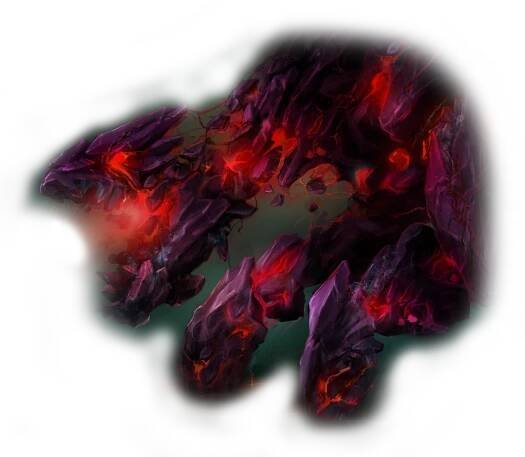 A rocky Earth Elemental, lunging forward.
