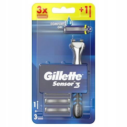 Strojek na holicí vložky Gillette Sensor3 1 ks propiska + 3 kazety