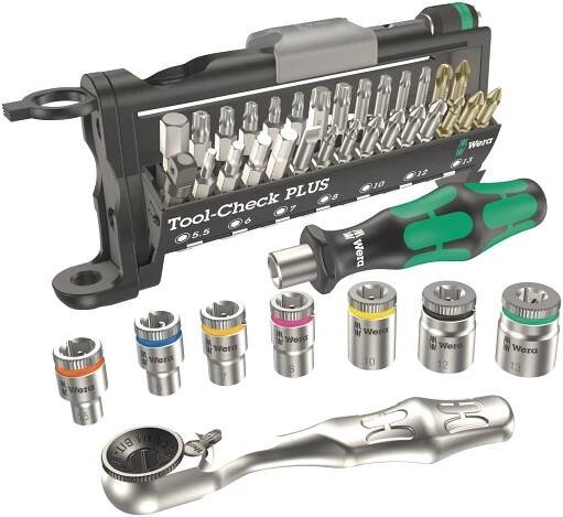 WERA 056490 Sada bitů + ráčna + držák Tool-Check PLUS, 39d.