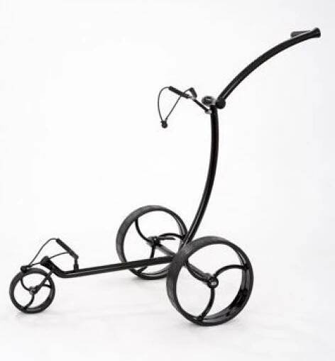 Davies Caddy Compact golfový vozík, matná černá/černá kola