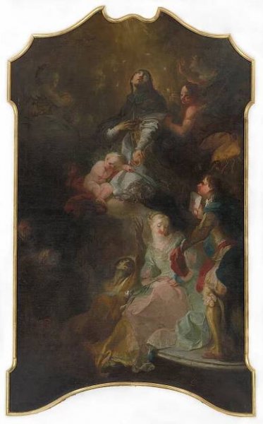 Franz Anton Maulbertsch, St. John of Nepomuk as Intercessor of the Needy, 1759, oil on canvas, 270 x 180 cm Mikulov, Piarist Church of St. John the Baptist