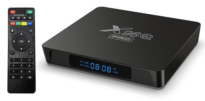Smart TV box X96Q PRO, přehrávač médií 4K, Android 10, paměť 1 GB + 8 GB, čip