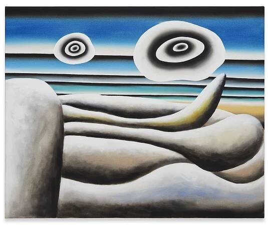 Andreas Schulze
Untitled (Bed by the Sea), 2014
Acrylic on nettle cloth
90 × 110 cm
35 3/8 × 43 1/4 inches
