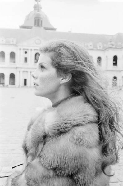 Samantha Eggar Trying On A Military Hat In A Paris Hat Shop In 1966.