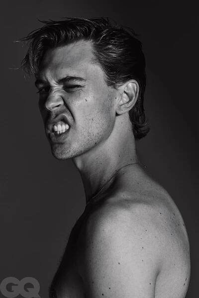 Austin Butler posing for a GQ photoshoot. Wallpaper