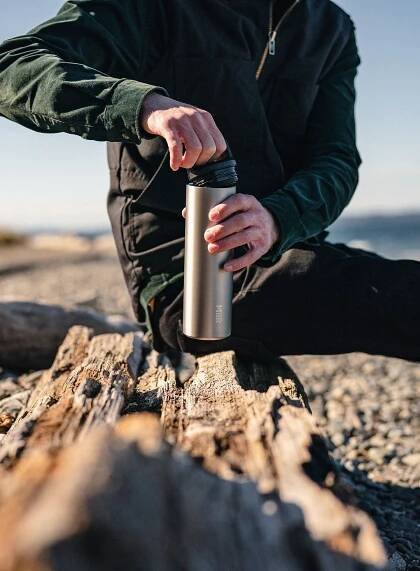 Termoláhev MiiR Climate+ Wide Mouth Bottle (590 ml) - brushed stainless