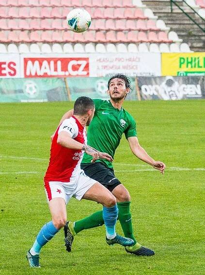 Ze zápasu 27. kola FORTUNA:LIGY Příbram - Slavia Praha 0:1.