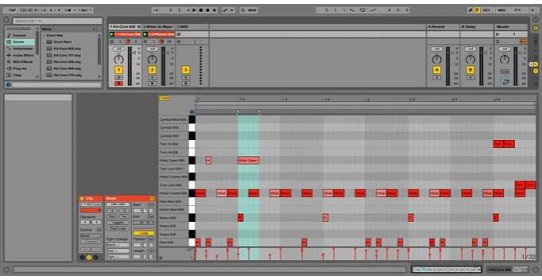 screenshot of ableton live 9 - session view