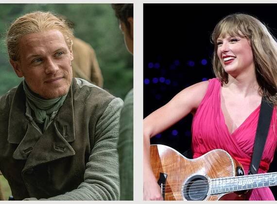 Outlander's Sam Heughan Jokes That Taylor Swift Should Leave Travis Kelce for Jamie Fraser