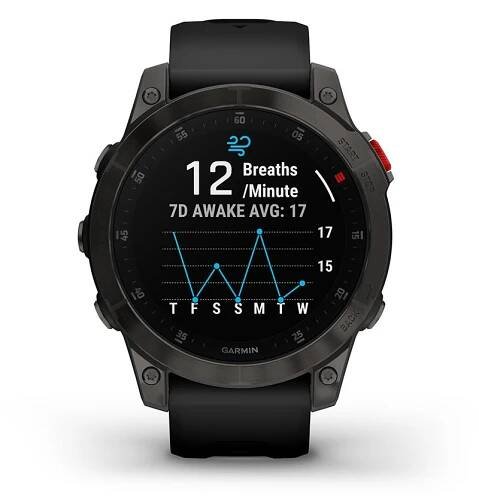 Chytré multisportovní hodinky Garmin epic PRO, Sapphire Style, Titan Black/ Brown Leather Band | techgear.cz