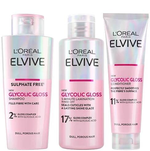 L'Oréal Paris Elvive Glycolic Gloss 3 Step Routine