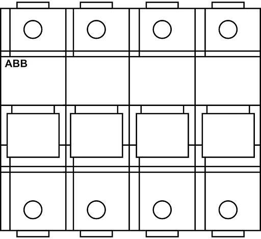 Pojistkový odpínač ABB E 93N/50, 3P+N do 50A, pro pojistky 14x51mm, char. aM