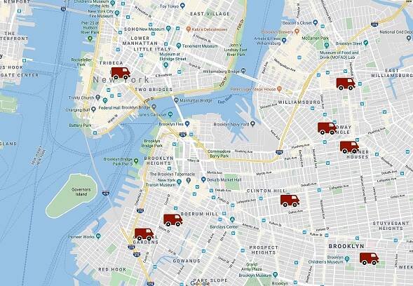 Map showing where your cleaning projects projects are located