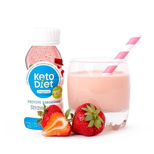KetoDiet Proteinové smoothie jahoda 200 ml