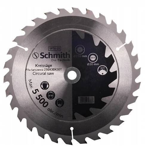 Kotoučová pila na dřevo 250 x 30 mm SCHMITH